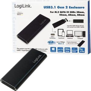 Logilink – USB 3.1 Gen2 aansluiting voor M.2 SATA SSD