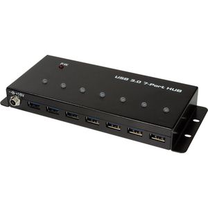 LogiLink - USB 3.0 Hub - 7 Poorten - Zwart - Industriële Versie