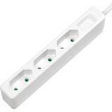 LogiLink LPS229 Stekkerdoos 3-voudig Wit Contourstekker 1 stuk(s)