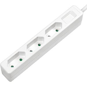 LogiLink LPS229 Stekkerdoos 3-voudig Wit Contourstekker 1 stuk(s)