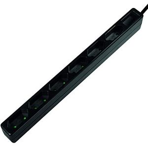 Logilink 6-voudige Euro Stekkerdoos - 3600W - 1,5 meter - Zwart