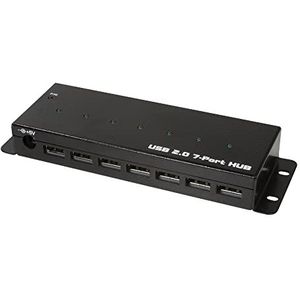 LogiLink - USB 2.0 Hub - Zwart - 7 Poorten - Industriële Versie