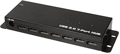 LogiLink - USB 2.0 Hub - Zwart - 7 Poorten - Industriële Versie