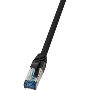 Pur (polyurethaan) Cat 6A patchkabel 10G, S/FTP UV-bestendig en hydrolyse, 5 m, zwart