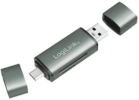 LogiLink CR0043 - USB 3.2 Kaartlezer - Aluminium - Voor SD en microSD - Compact Ontwerp