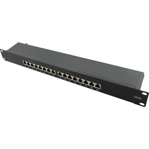 CAT6a patch panel 16-poorts STP 1U zwart - Netwerkkabel - Computerkabel - Kabel