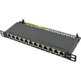 LogiLink - NP0066 - Server Accessoires - Zwart - Patchpaneel 10" Inbouw Cat.6A STP 12 Poorten