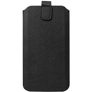 Beschermend telefoonhoesje met magneetsluiting, 5,5 inch, zwart (geschikt voor Samsung, Apple, Huawei, Sony, LG, Nokia, etc.)