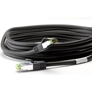 CAT8.1 S/FTP PIMF LSZH 15M Zwart - Netwerkkabel - Computerkabel - Kabel