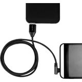 USB - A naar C - Aansluitkabel - Zwart - 0,3m - 90° Hoek, 5V/3A Uitgangsvermogen