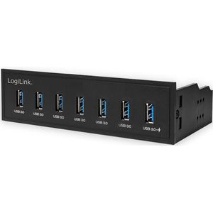 LogiLink UA0342 - Docking Station - Zwart - USB-A - 7 Havens