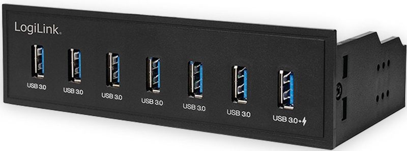 LogiLink UA0342 - Docking Station - Zwart - USB-A - 7 Havens