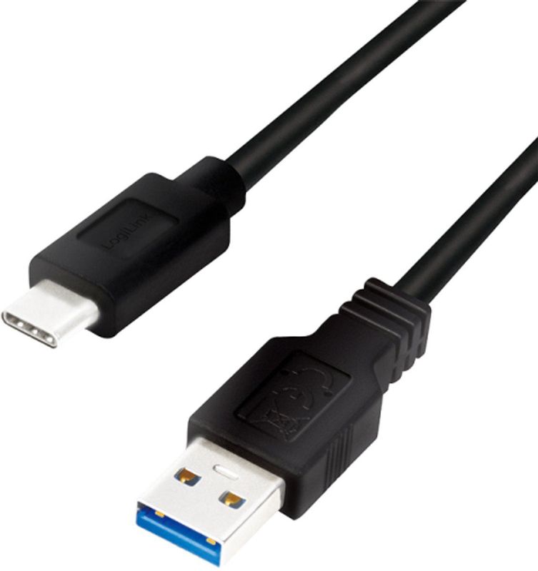 LogiLink - USB-kabel - USB 3.2 Gen1 - USB-A naar USB-C - 2.00 m - Zwart