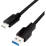 LogiLink CU0171 USB 3.2 Gen 1 x 1 USB A naar USB C™ kabel, 3 m, zwart