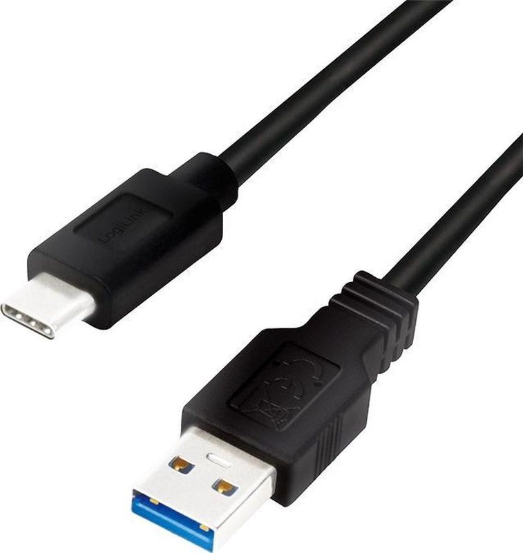 LogiLink - CU0171 - USB 3.2 Gen 1x1 Aansluitkabel - USB-A naar USB-C™ - Zwart - 3m