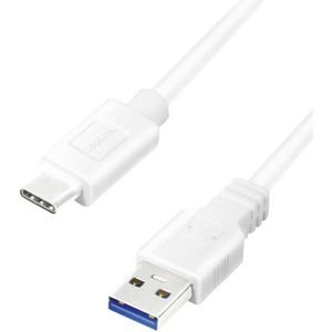 LogiLink CU0172 - USB 3.2 Gen 1x1 aansluitkabel, USB-A naar USB-C™, wit, 0,15 m