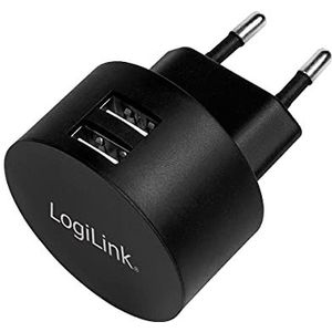 Logilink Compatibel met 2-poorts USB Wall Charger Power Supply - USB - 10,5 Watt