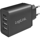 LogiLink - PA0221 - Adapterstekker - Zwart - USB-C en USB-A - 15W