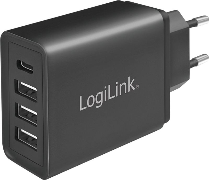 LogiLink - PA0221 - Adapterstekker - Zwart - USB-C en USB-A - 15W