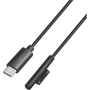 LogiLink PA0224 USB-C™ naar Microsoft Surface oplaadkabel (Surface Book, Surface Laptop en Surface Pro Series) zwart