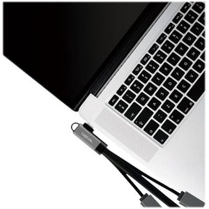 LogiLink UA0361 - USB-C™ Hub Met 90° Haakse Stekker Naar 2X USB 2.0 + 1x USB 3.0 (Type A-Aansluiting), 5 Gbps Overdrachtssnelheid