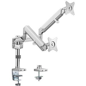 LogiLink - BP0089 - Aluminium Dual-Monitor Bureauhouder - Voor 2x 17-32 Inch