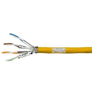 LogiLink Professional CPV0071 - CAT 7A 1200 m simplexHz LSZH (Low Smoke Zero Halogen) Netwerkinstallatiekabel met brandbeschermingsklasse: B2ca, AWG23 S/FTP 200 m simplex, geel