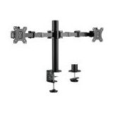 LogiLink - Monitorhouder - Zwart - Staal - Bevestigingskit voor 2 LCD-schermen