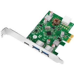 LogiLink PCI Express kaart USB 3.2 (Gen1) met 1x USB-C (Power Delivery 3.0) & 2x USB-A