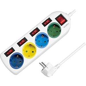 LogiLink - LPS257 - Stekkerdoos - 4 Stopcontacten - 1,5 m Kabel