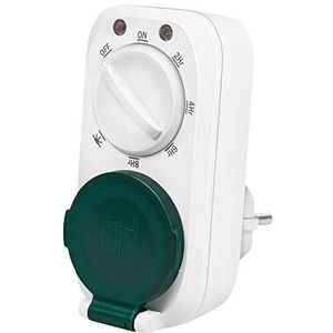 LogiLink ET0013 ET0013 Mechanische timer met schemersensor met 7 verschillende modi/instellingen, IP44-bescherming voor buiten/buiten, wit