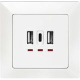 LogiLink PA0254 Inbouwdoos Met USB-laaduitgang Wit