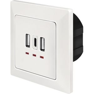 LogiLink PA0254 Inbouwdoos Met USB-laaduitgang Wit