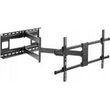 LogiLink BP0138 TV-Wandhalterung, (43–80" Zoll neigbar schwenkbar drehbar max. 50kg curved + flat Schwarz)