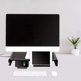 LogiLink - BP0141 - Ergonomische Monitorverhoging - Zwart - Met USB-poorten