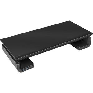 LogiLink - BP0141 - Ergonomische Monitorverhoging - Zwart - Met USB-poorten