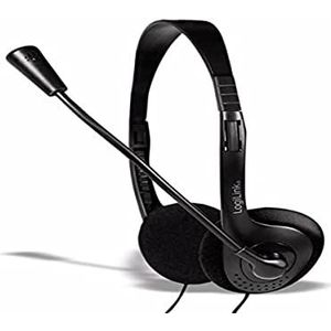 LogiLink - HS0052 - Kantoorheadset - Zwart - Bedraad