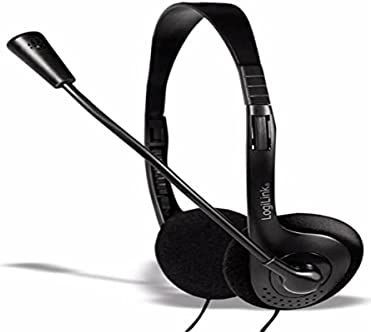 LogiLink - HS0052 - Kantoorheadset - Zwart - Bedraad