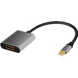 LogiLink - CDA0110 - DisplayPort Adapter - Zwart - Aluminium - 15 cm