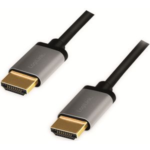 LOGILINK HDMI-Kabel CHA0100, Stecker/Stecker, Alu, 4k, 1 m