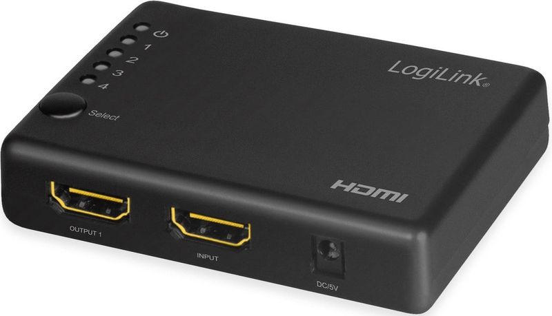 LogiLink - HD0036 - HDMI-splitter - 1x4-poort - 4K/30 Hz - Slank