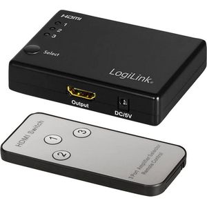 LogiLink HD0042 - HDMI-schakelaar - 3x1-poort - 1080p/60 Hz - ABS