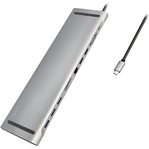 LogiLink UA0373, Kabelgebunden, USB 3.2 Gen 1 (3.1 Gen 1) Type-C, 100 W, 3,5 mm, 10,100,1000 Mbit/s, Aluminium