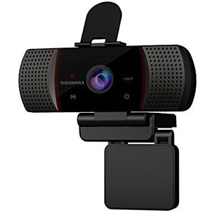 Thronmax Stream Go X1 webcam (X1), Full HD 1080p/1920x1080 met ruisreducerende microfoon en HDR-technologie voor professionele HD-opnames in studiokwaliteit tijdens podcast, streamen, chat, enz.