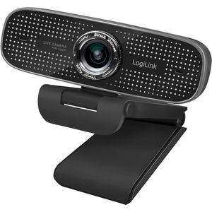 LogiLink UA0378 - Conferentie Webcam - Zwart - HD - 100° Groothoeklens