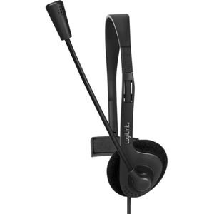 LogiLink - HS0054 - Hoofdtelefoon - Zwart - Bedraad - On-Ear