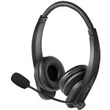 LogiLink BT0060 hoofdtelefoon/headset Draadloos Hoofdband Kantoor/callcenter Bluetooth Zwart