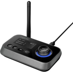 LogiLink Draadloze Bluetooth audio-ontvanger/zender voor TV, draadloze hoofdtelefoons (Zender en ontvanger), Bluetooth audio-adapters, Zwart