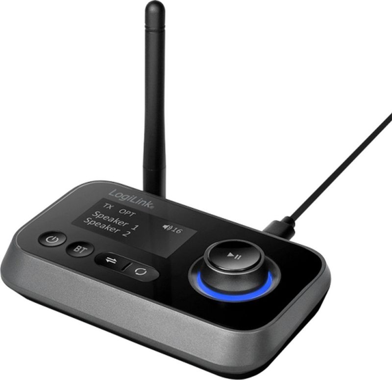 LogiLink - BT0057 - Bluetooth Audio Zender en Ontvanger - Zwart - Bluetooth 5.0