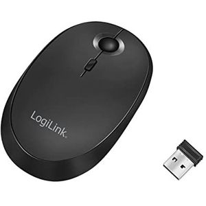 LogiLink ID0204 Dual Muis, Draadloos, Bluetooth, 2,4 GHz, 800/1200/1600 dpi, Zwart